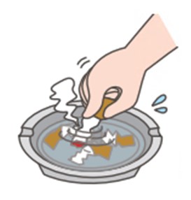 ポイント4　～たばこによる火災に注意！～の画像