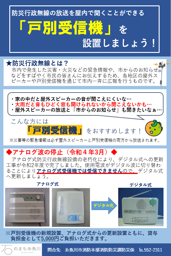 デジタル式戸別受信機についての画像