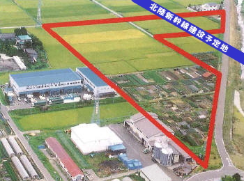 能生地域産業団地 航空写真