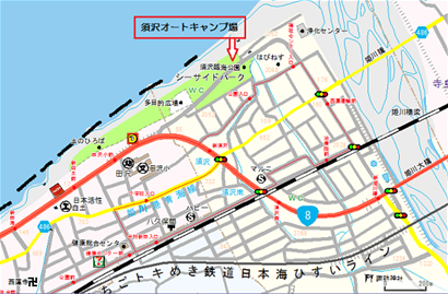 オートキャンプ場地図