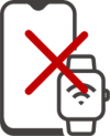 スマートフォンとスマートウォッチにバツがついているイラスト