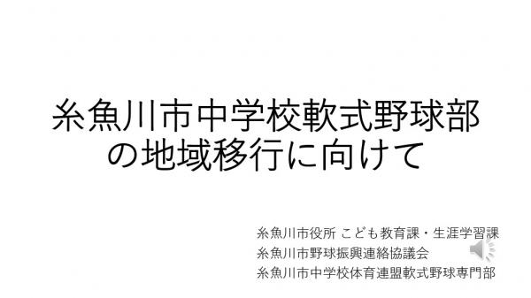 野球部の取り組みについて　ページ１