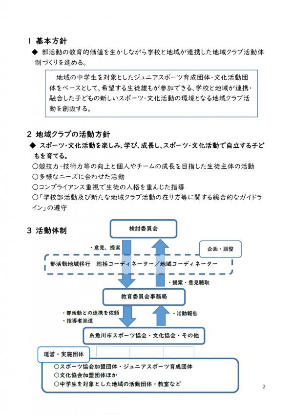 地域クラブ活動 基本方針 ページ2