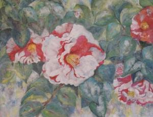 絵画部門の市展賞です。椿が描かれた絵です。