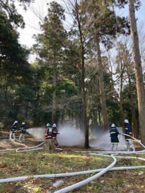 林野火災訓練写真