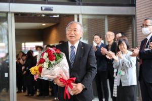 市長送り出し