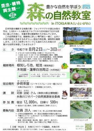 森の自然教室チラシ